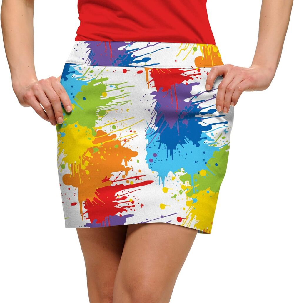 Loudmouth Womens Golf Stretch Tech Skort Drop Cloth Size 2